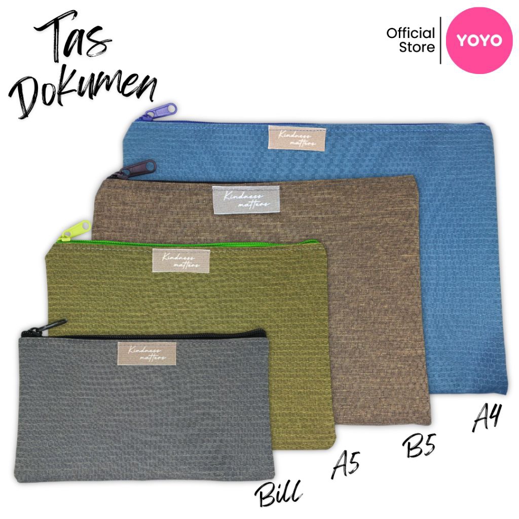

Tas Dokumen Document Bag YOYO Hexagon Tas Resleting Pocket File Zipper Bag Zipper Folder