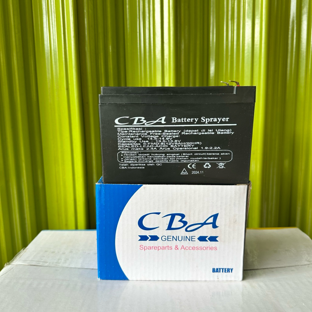 BATERAI AKI ACCU 8AH 12 VOLT ORI CBA SPRAYER ELEKTRIK BATTERY SPRAYER CBA