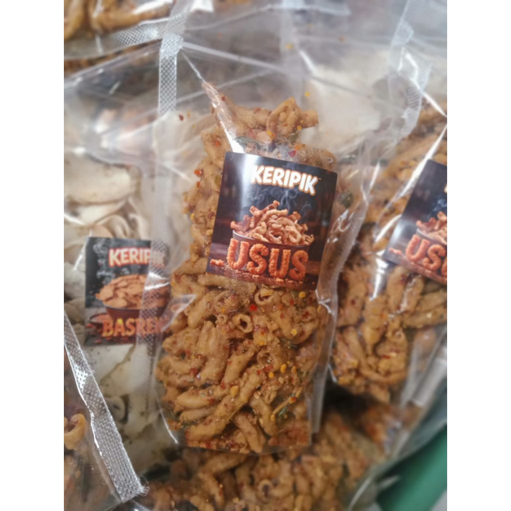 

usus crispy pedas daun jeruk & original 250gr
