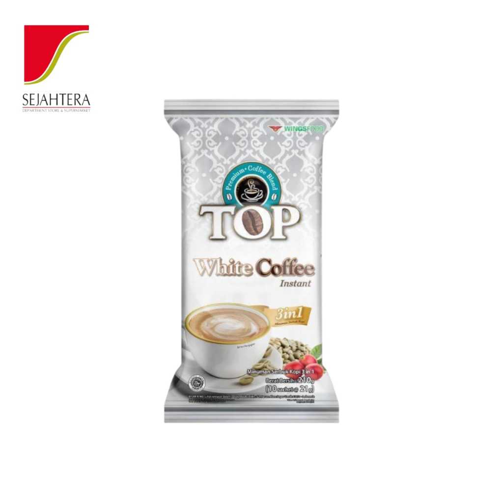 

TOP White Coffee 3in1 Kopi Putih Nikmat 21gr (1 Pak Isi 10 Sachet)