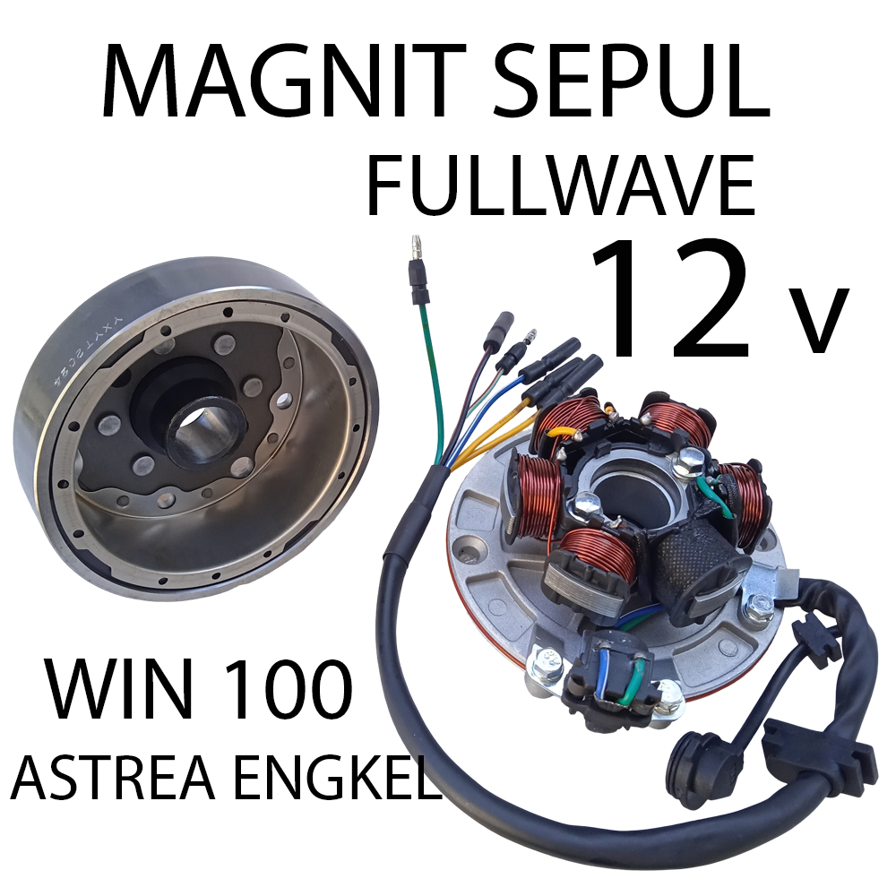 Modif Win 12 v Magnit Sepul Fullwave Astrea Engkel 12 Volt Magnet Spul Win Astrea 12 Volt DC Full wa