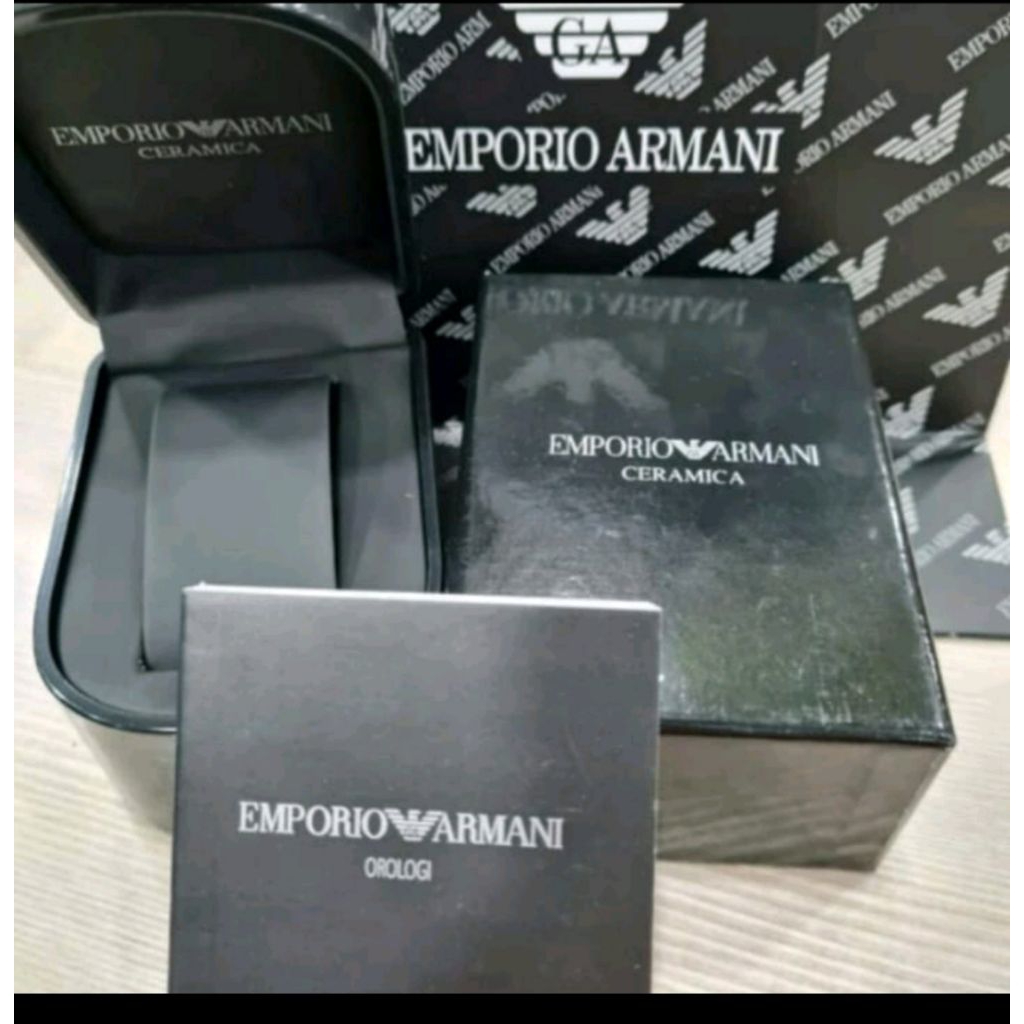 Kotak Jam Tangan Emporio Armani + Paperbag Kualitas Original