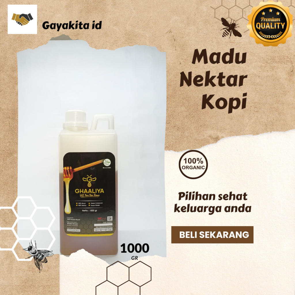 

Madu Murni Asli Nektar Kopi 1000gr
