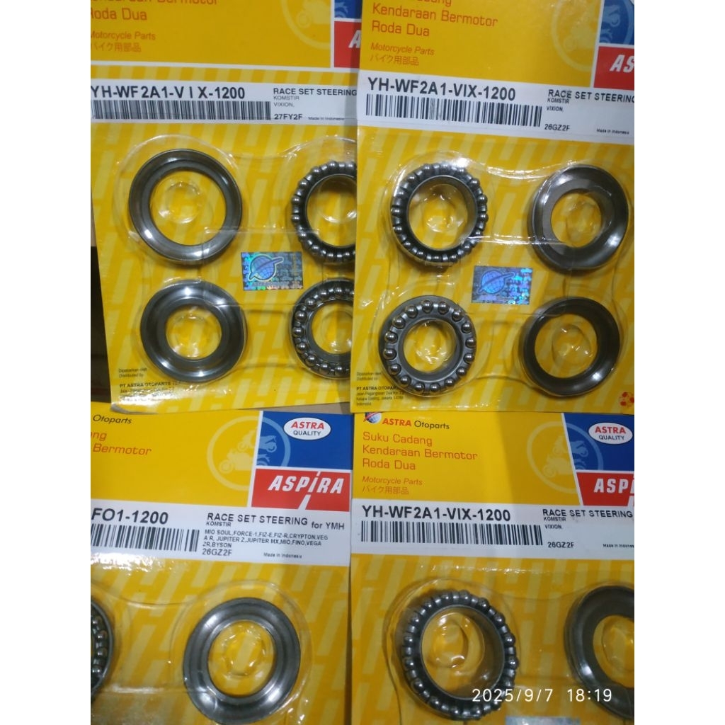 BEARING KOMSTIR RACE SET STEERING YAMAHA VIXION ORIGINAL  TIGER GL MAX NEOTECH GL PRO GL MAX  GL 100