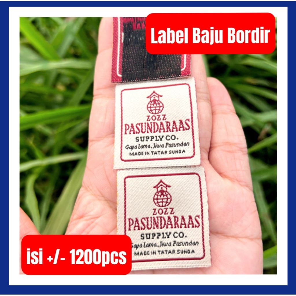 Label Nama Baju Bordir Woven Custom – Label Baju Nama Jahit & Tempel