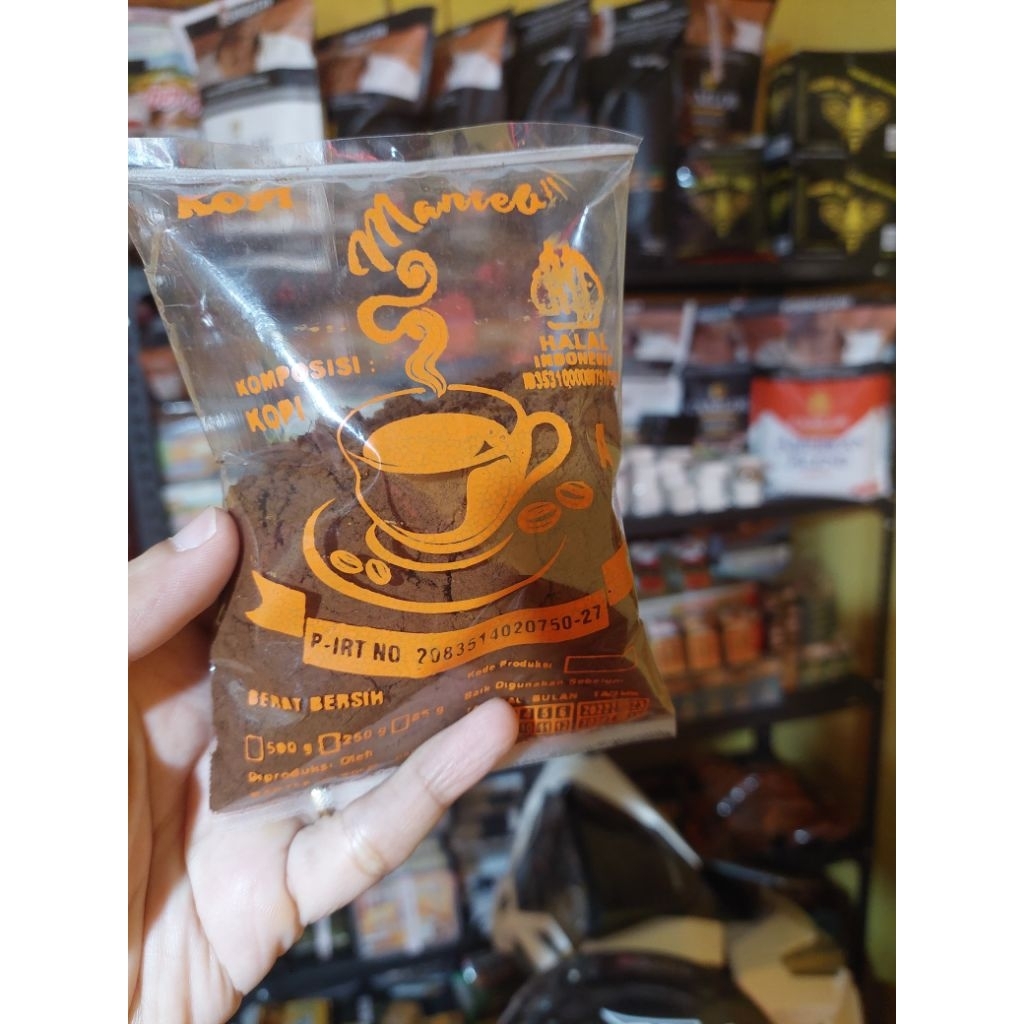 

Kopi Bubuk Grade B. ( Campuran Biji Kopi tanpa kulit 1 : 1 Beras )