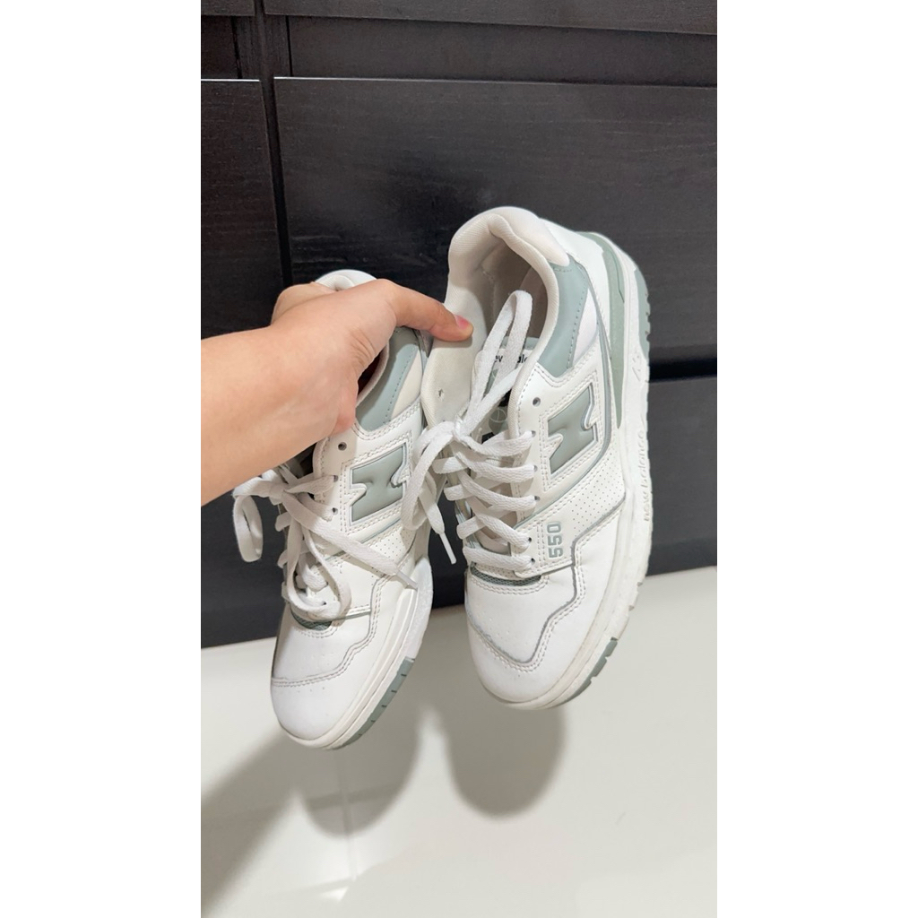 New Balance 550 White Juniper BBW550BG 8W US39 25cm preloved like new