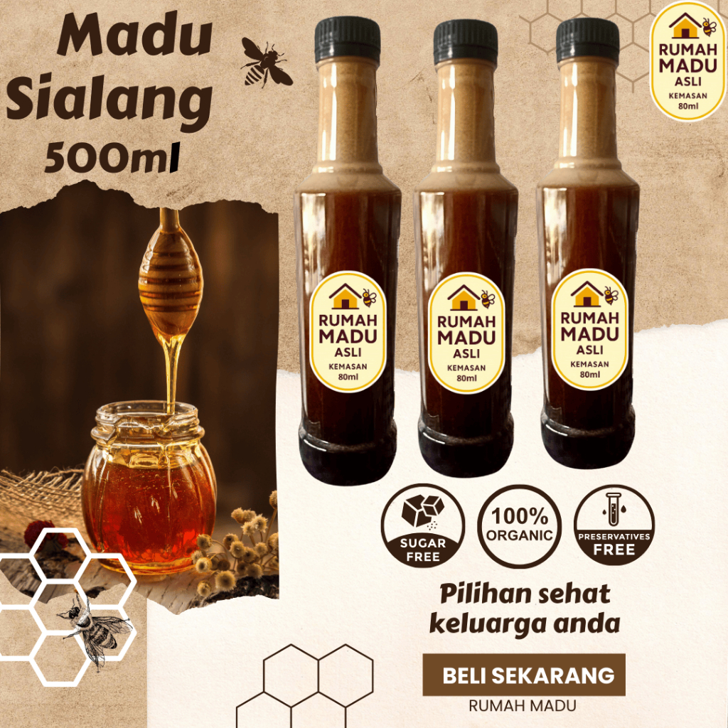 

Madu Sialang Hutan Asli 500g – Madu Murni Premium Penguat Daya Tahan Tubuh