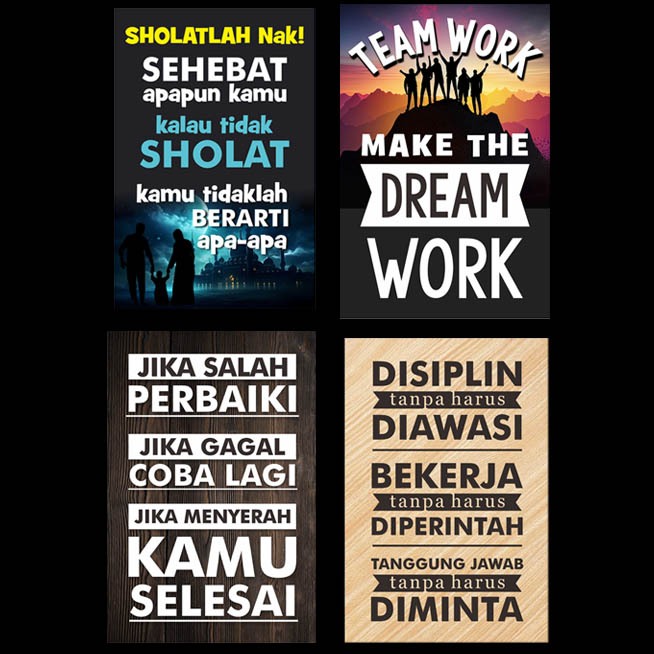 kata kata motivasi hiasan dinding kayu mdf