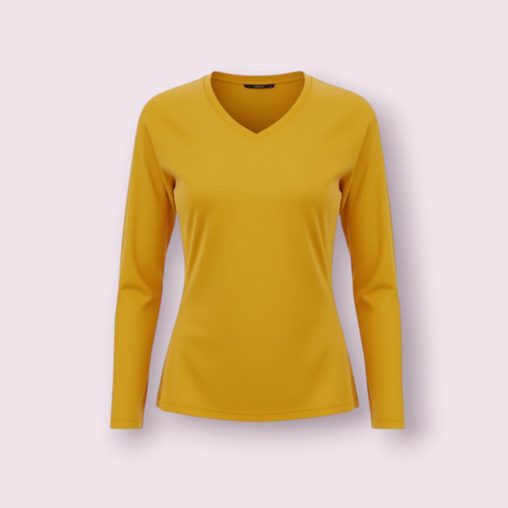 kaos olahraga atasan wanita polos lengan panjang