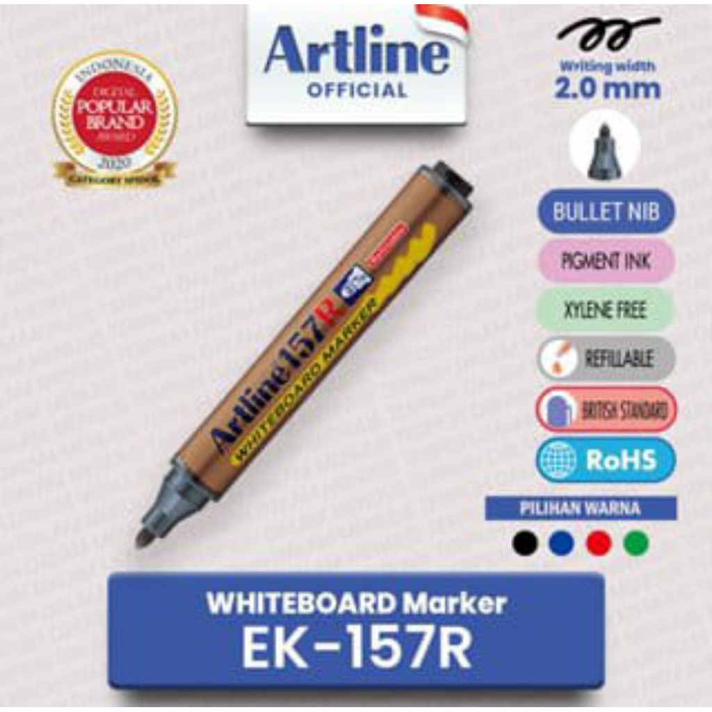 

Spidol Whiteboard Marker Ek-157R Artline(1pcs)