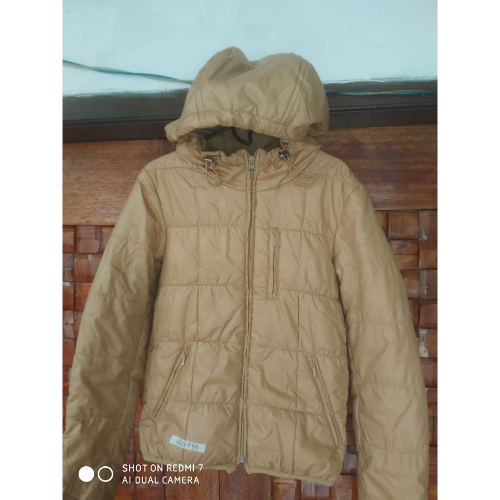 jaket outdoor gelembung puffer, jaket ultralight preloved