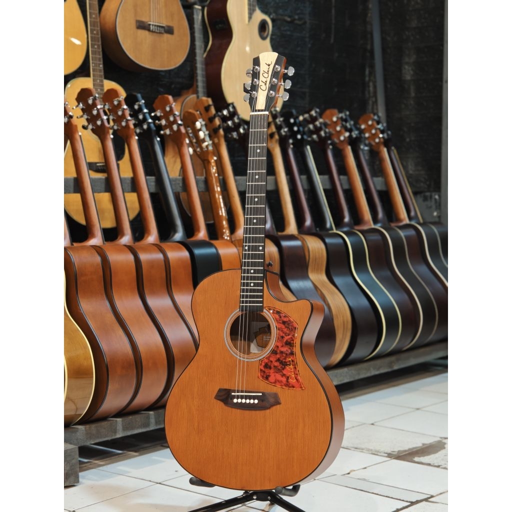 Gitar akustik elektrik cole clark Natural
