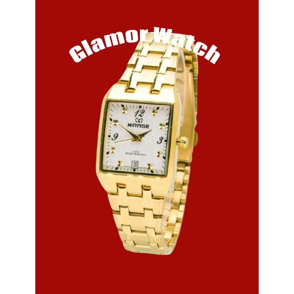 Mirage 7716 gold jam tangan cewek original