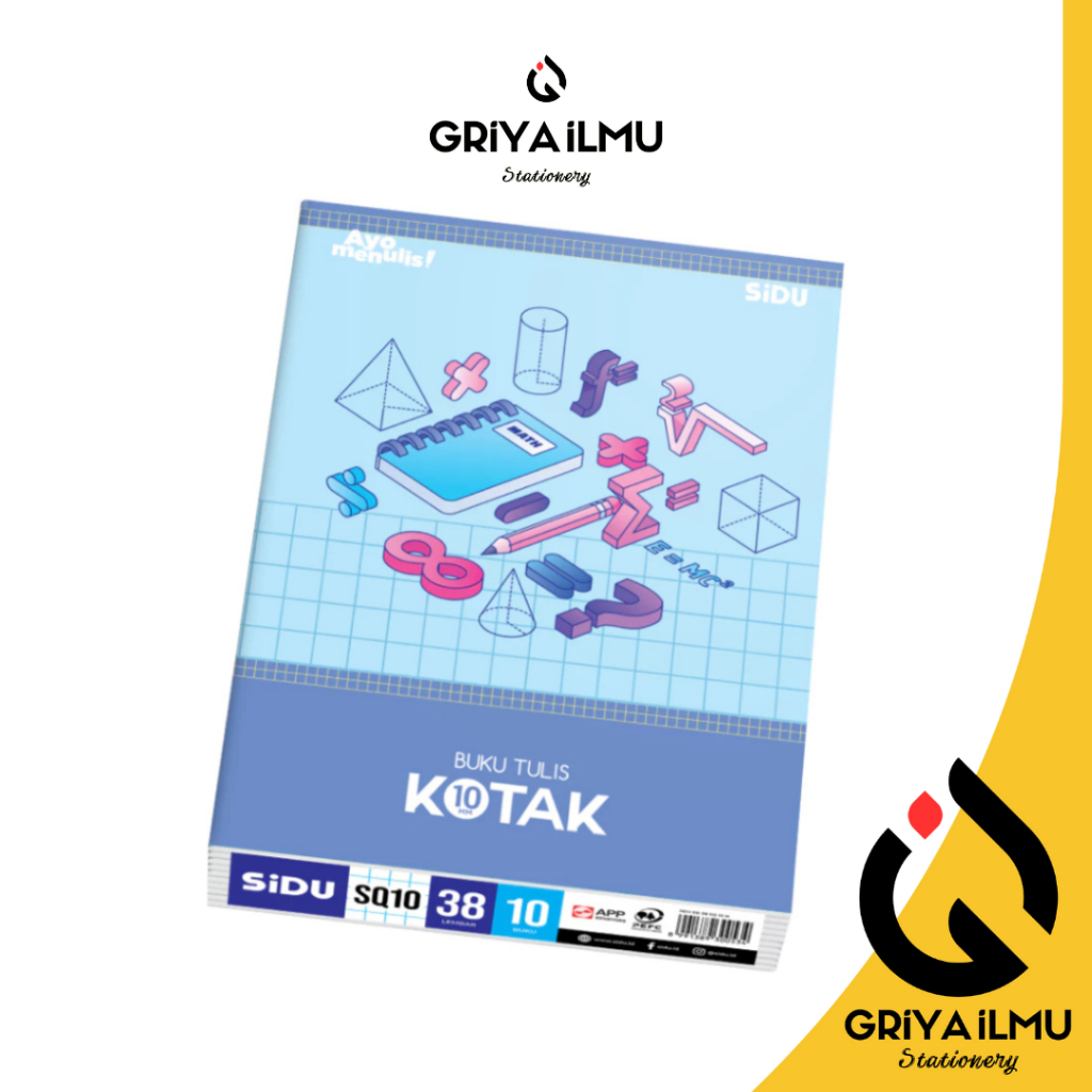 

Buku Tulis Kotak Matematika/Buku Strimin A5 SIDU 38 Lembar (001018)/(001025)