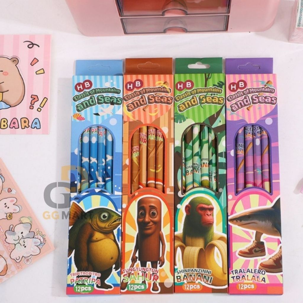 

G & G Mart PENSIL 2B BRAINROT ANOMALI 1 LUSIN PNS-2035 PENSIL STANDART PERLENGKAPAN SEKOLAH ANAK TERJANGKAU TERMURAH BISA COD