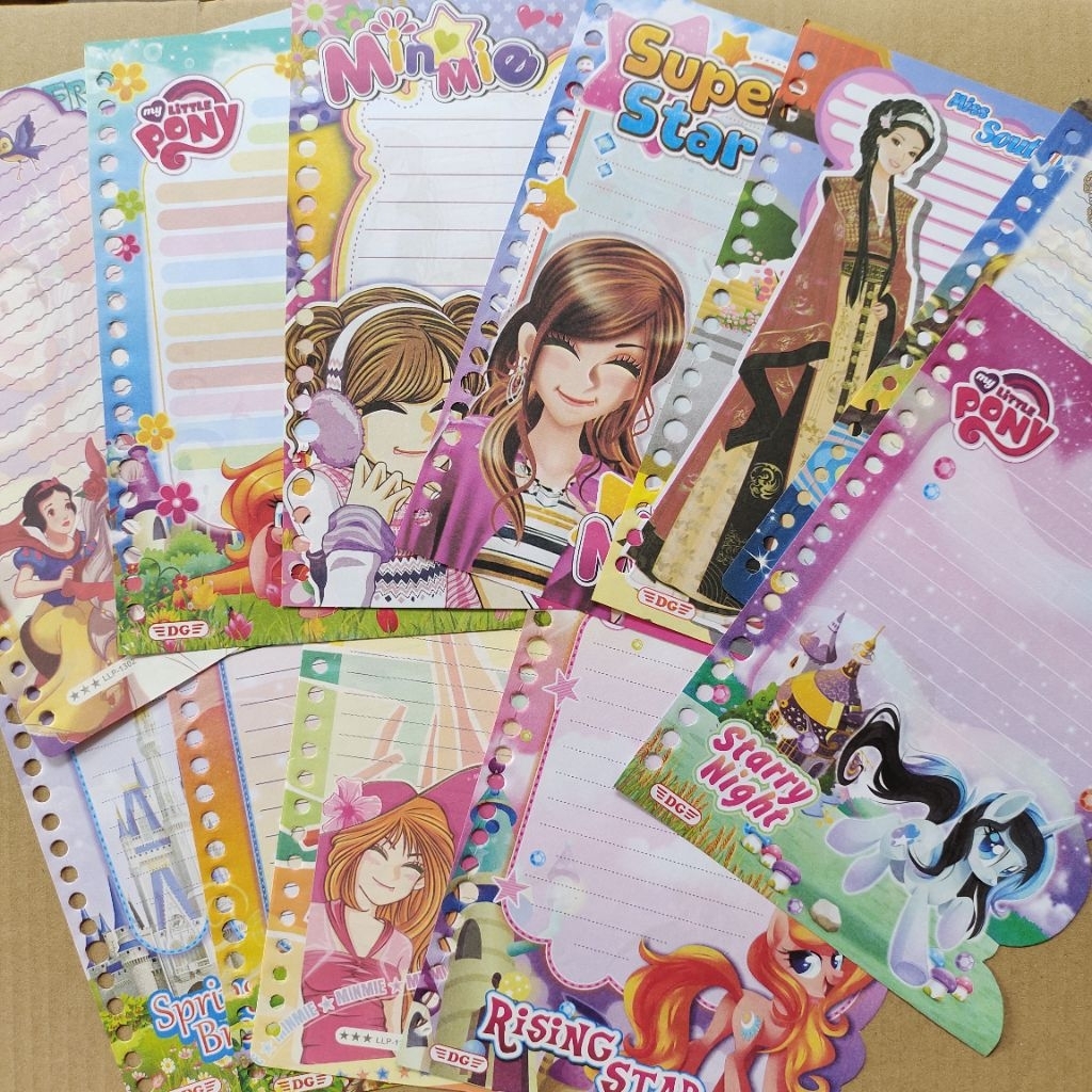 

(20 lembar) Kertas Binder Fancy A5 Mix Varian