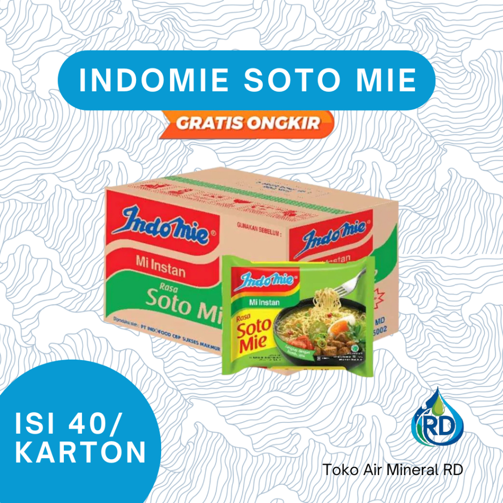 

RD - INDOMIE Rasa Soto Mie - 1 Dus Isi 40 Pcs - Mie Instant Kuah