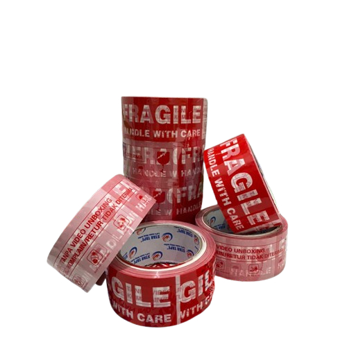 

Lakban Fragile Unboxing 90 Yard BC x 48mm – Tape Fragile Shopee | Merah/Putih | Star Tape Per Pcs
