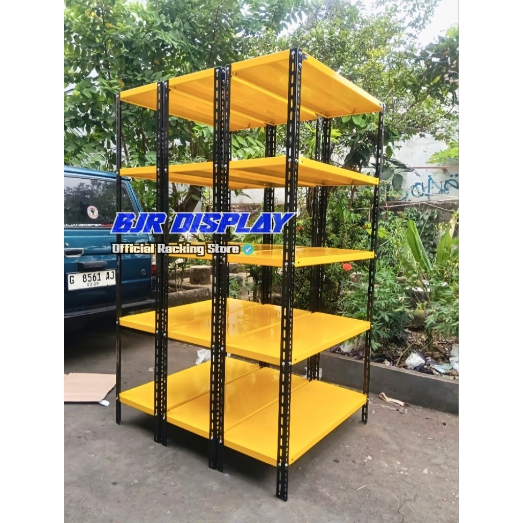 rak gudang atau rak siku besi 5susun murah