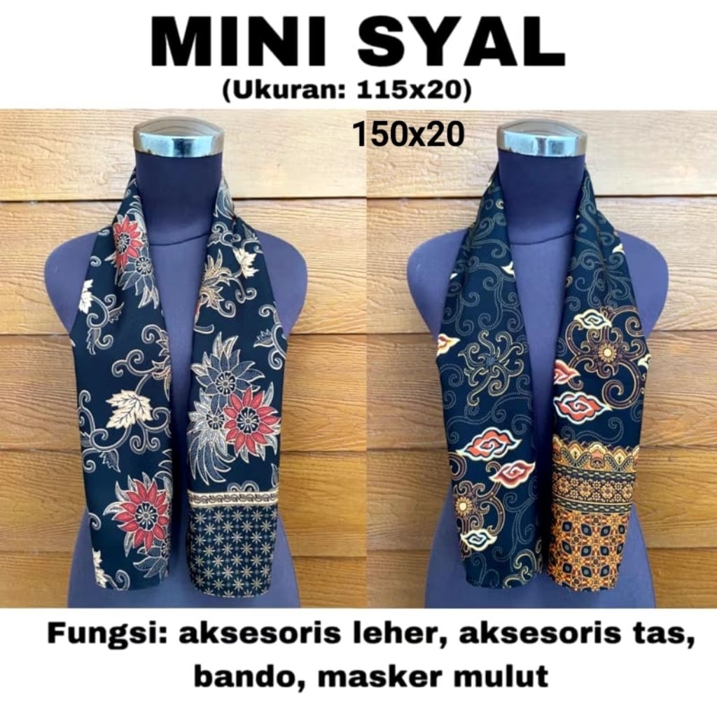 Syal Scraft 20x110cm / 20x150cm Motif fashion leher wanita