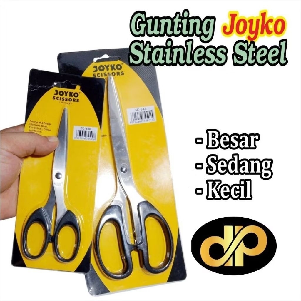 

Joyko Gunting Besar Stainless Steel – Gagang Ergonomis Anti Karat