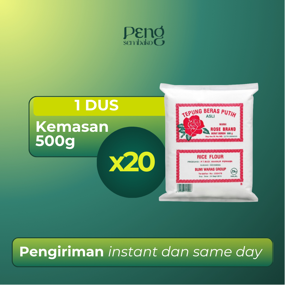 

ROSE BRAND Tepung Beras Dus (500g x 20pcs)