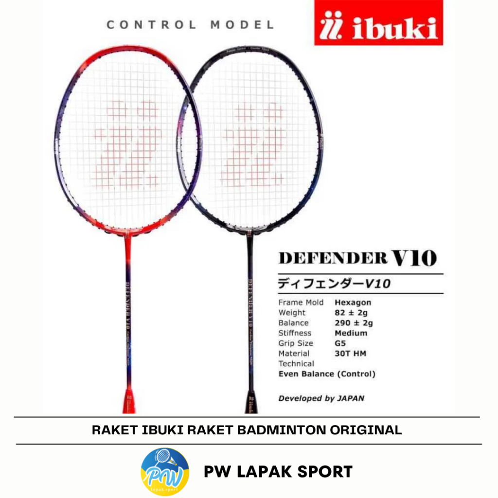 Raket Ibuki Raket Badminton Original IBUKI DEFENDER V10 MERAH BIRU RAKET BADMINTON ORIGINAL