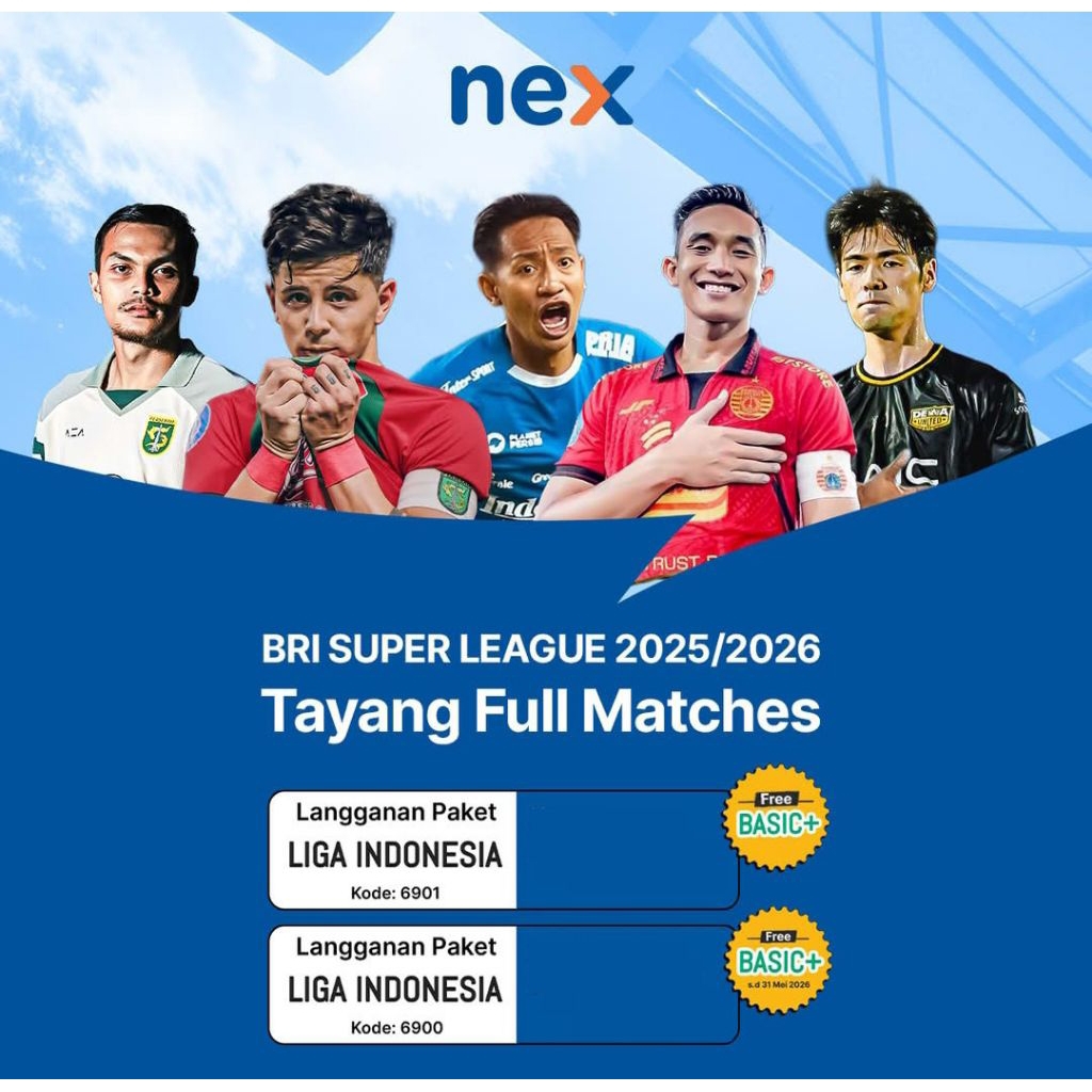 Voucher Paket Nex Parabola Matrix Garuda Liga Indonesia semusim
