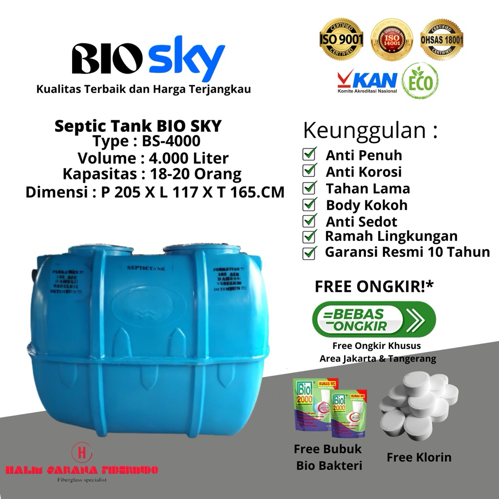 SepticTank Biotech Biotank Biofilter Biofil 4000 Liter RCX RC Murah / Septictank Biotech