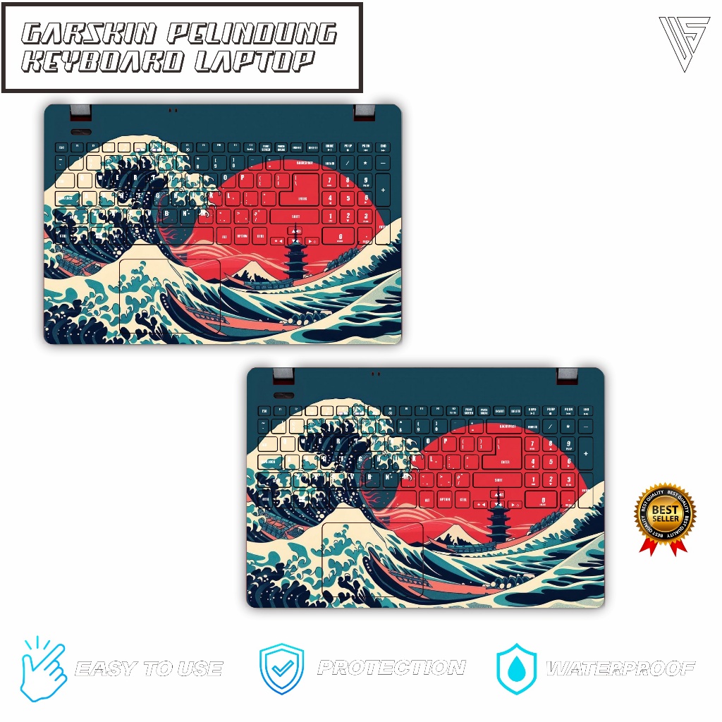Skin Keyboard Protector Garskin Stiker Laptop FullBody Untuk Semua Tipe Laptop