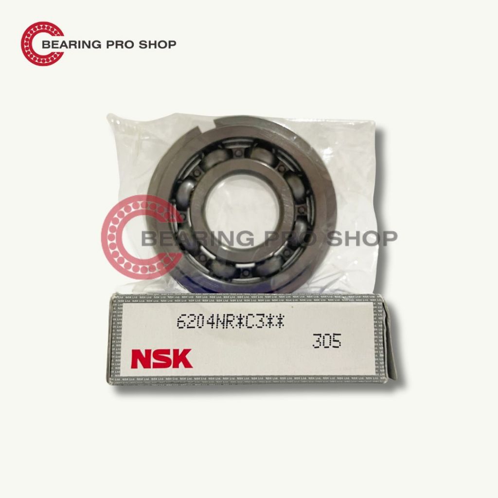 Ball Bearing 6204 NR C3 Bearing 6204 NRC3 NSK Japan 20 x 47 x 14