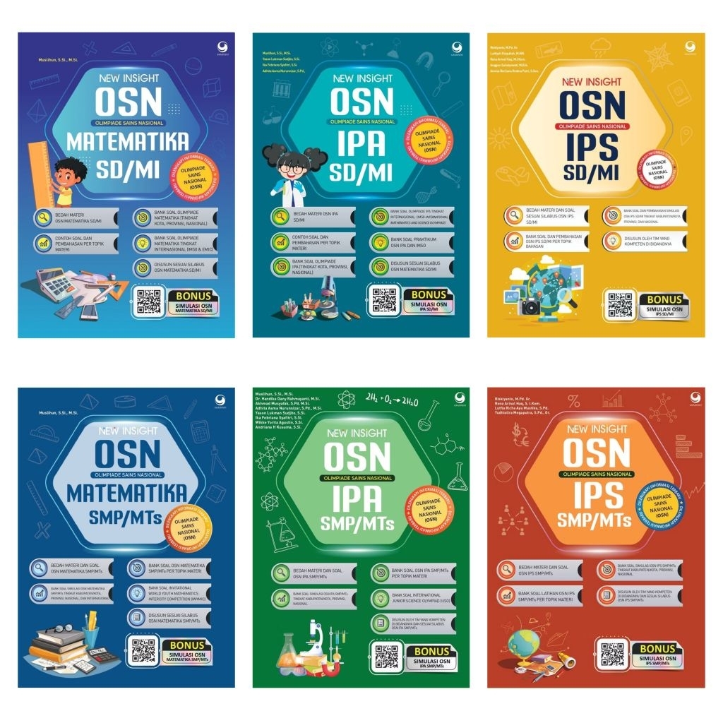 Buku New Insight OSN KSN Olimpiade Kompetisi Sains Nasional Matematika IPA IPS Biologi Kimia Fisika 