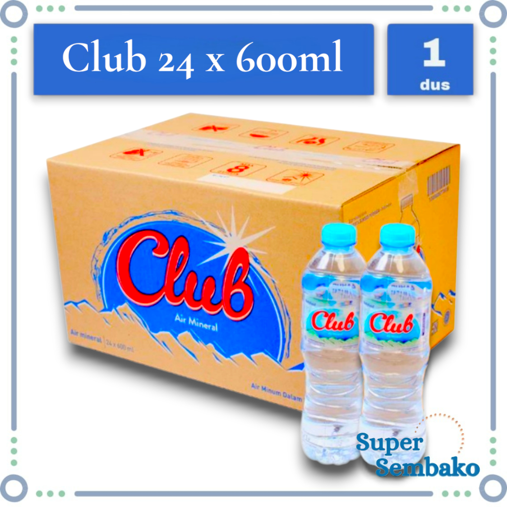 

AIR MINERAL CLUB BOTOL SEDANG 600ml PER DUS ISI 24 BOTOL MURAH INSTANT MAKASSAR