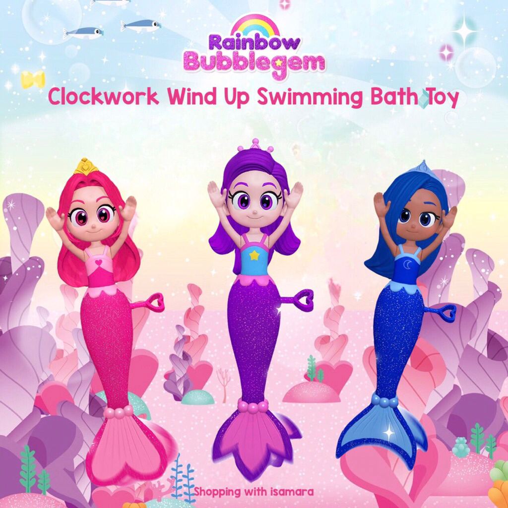 Rainbow Bubblegem Swimming Bath Toy / Mainan Putri Duyung