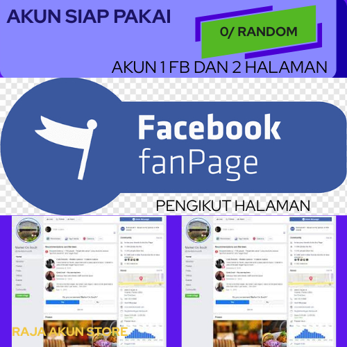 AKUN FB FANPAGE ATAU 2 HALAMAN 0/RANDOM-1K PENGIKUT FP