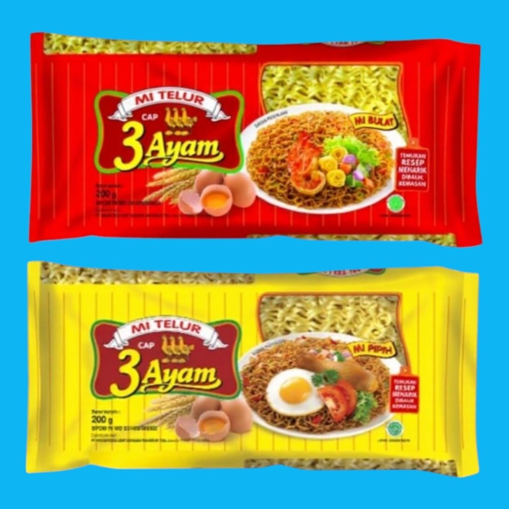 

MIE TELOR CAP 3 AYAM 200g