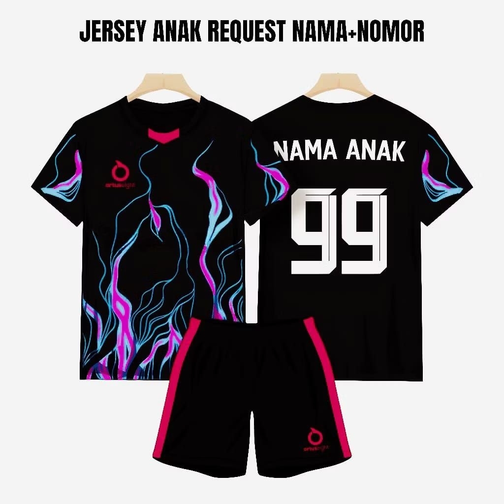 JERSEY +BAJU BOLA TAMBAH +NAMA+NOMOR+PUNGGUNG  UDAH (1)STEL BUAT ANAK