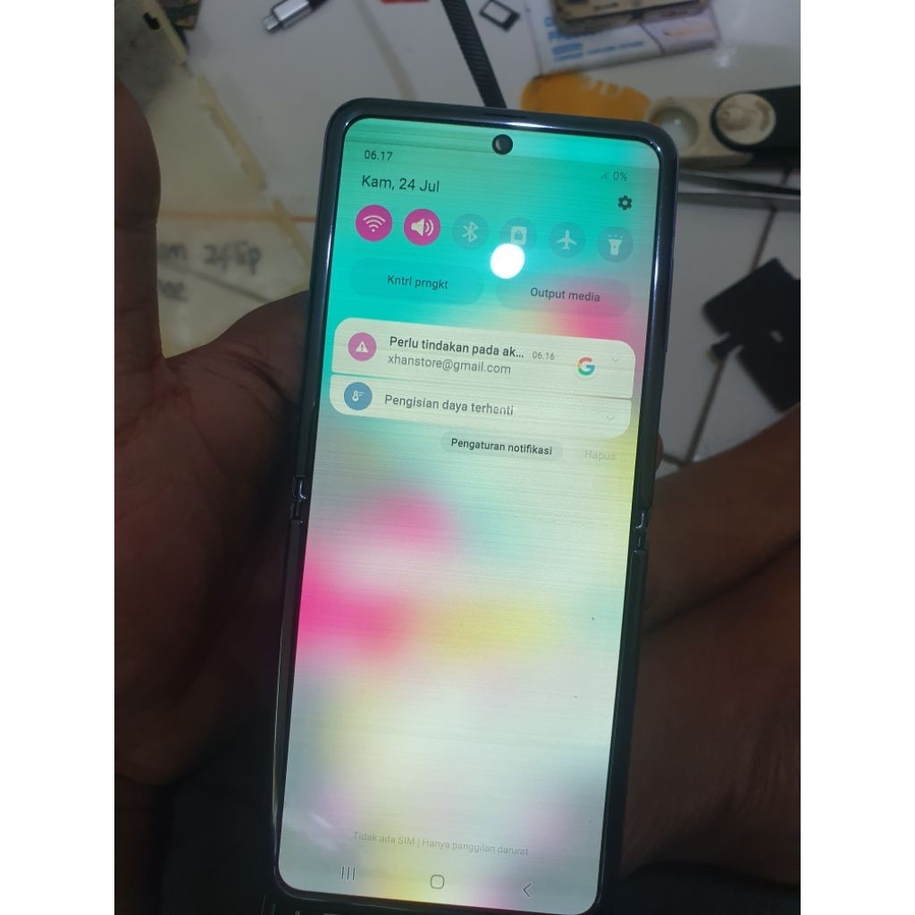 Lcd Samsung ZFlip Z Flip 1 Minus Copotan