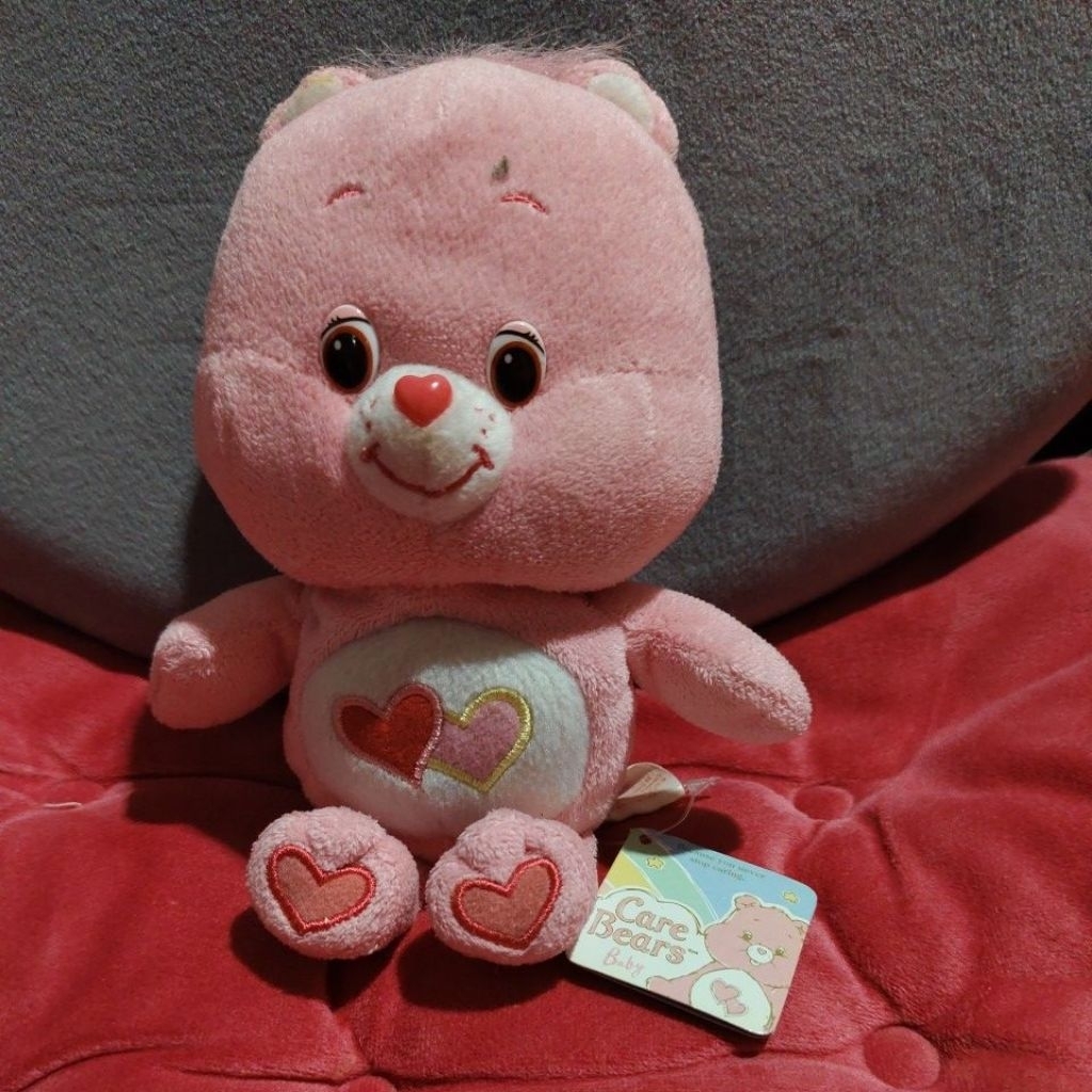 boneka kecil care bears pink tag ori