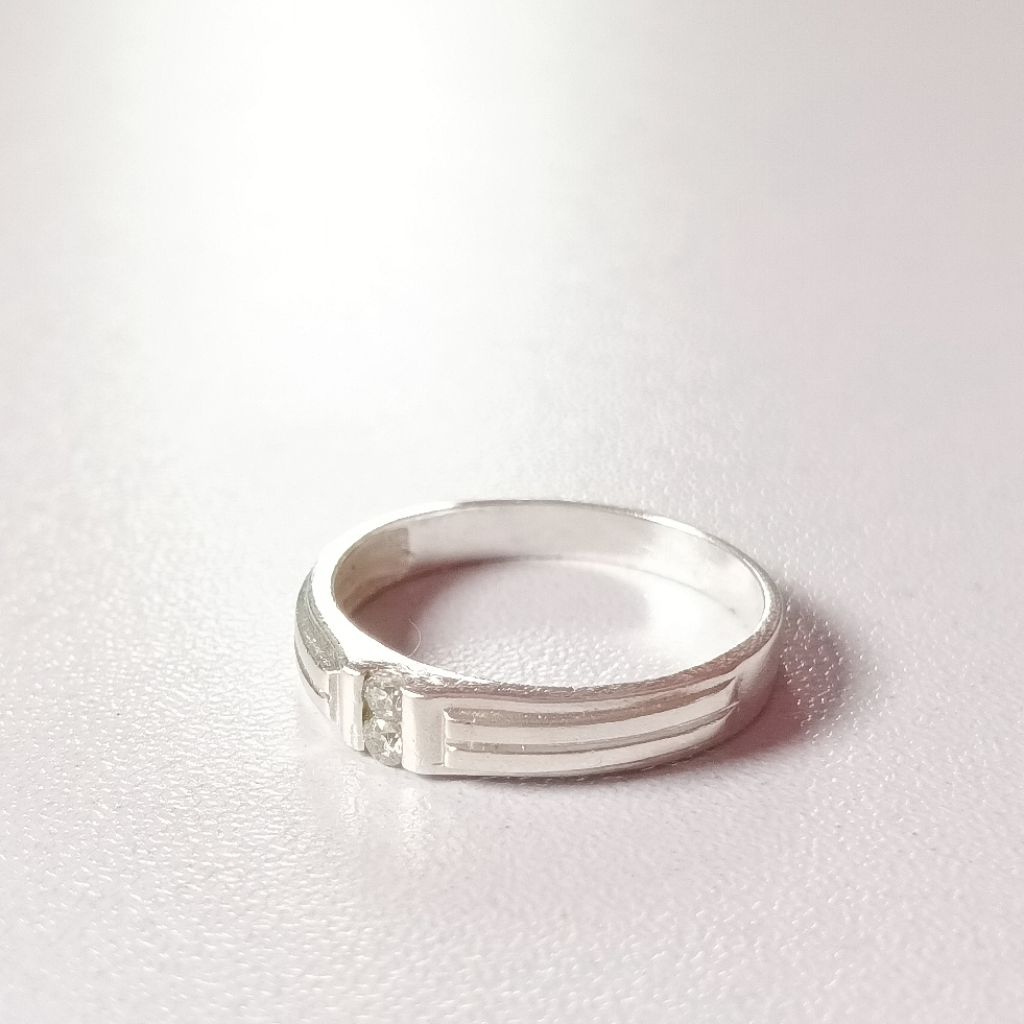 Cincin Pria Wanita Cincin Perak Asli Silver 925/Cincin Lamaran/Cincin Polos/Cincin Lamaran Polos/Cin