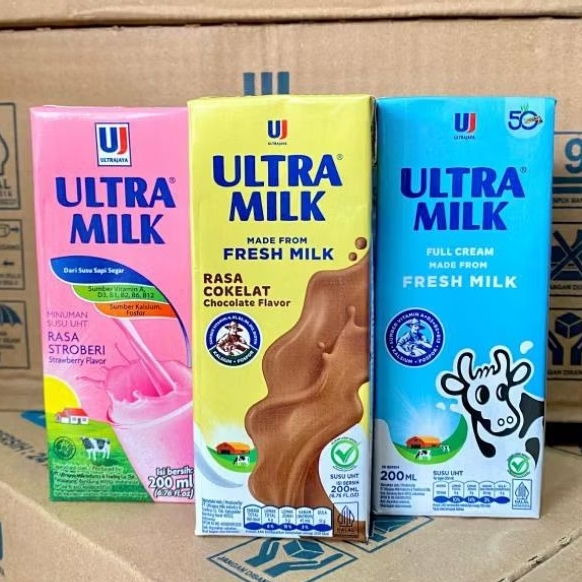 

(1 DUS) ULTRA MILK UHT 200 ML ISI 24 PCS (KHUSUS GOSEND SOMEDAY / INSTANT)