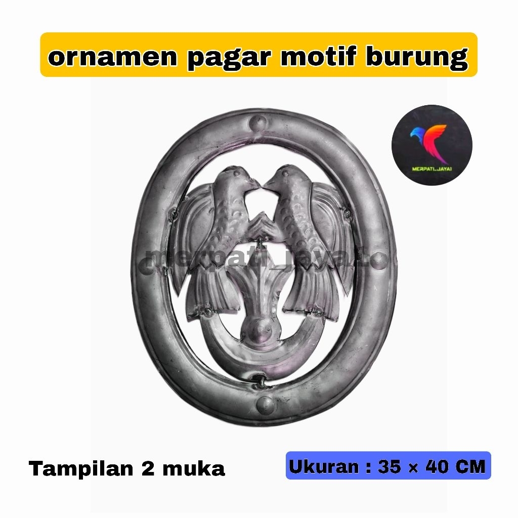 ornamen pagar motif burung besi tempa