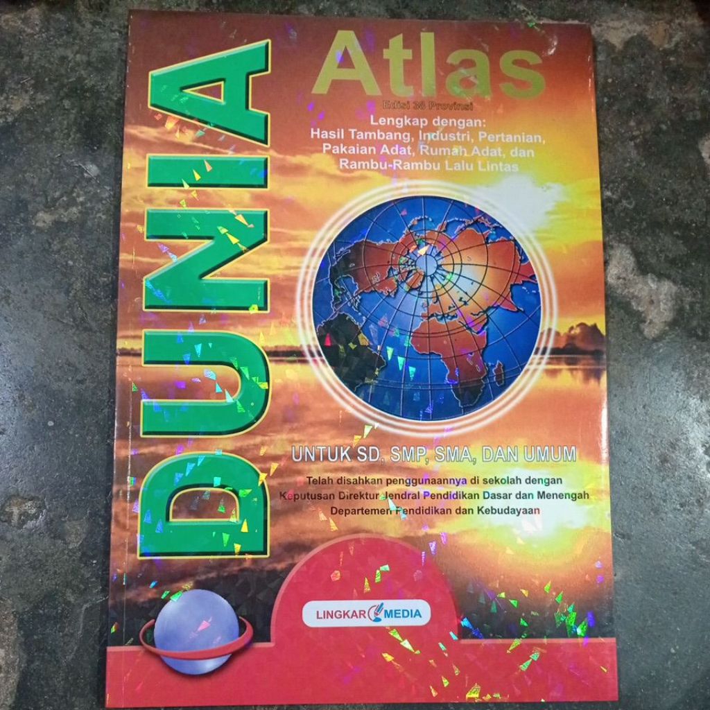 ATLAS INDONESIA & DUNIA LENGKAP edisi 38 Provinsi ukuran BESAR