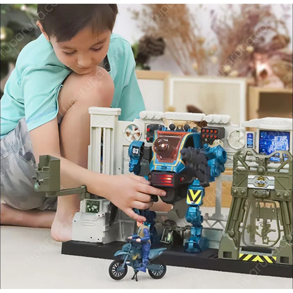 Mainan Chap Mei Set Acid Ex-Mech Mobile Mod Base Robot Tentara