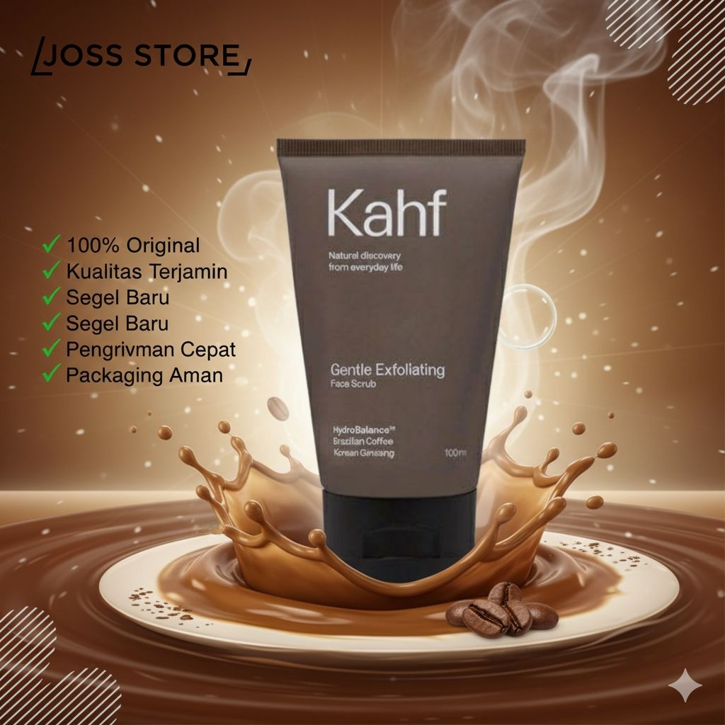 KAHF COKLAT FACE WASH KEMASAN BARU BRIGHTENING AND DARK SPORT SCRUB 100ml