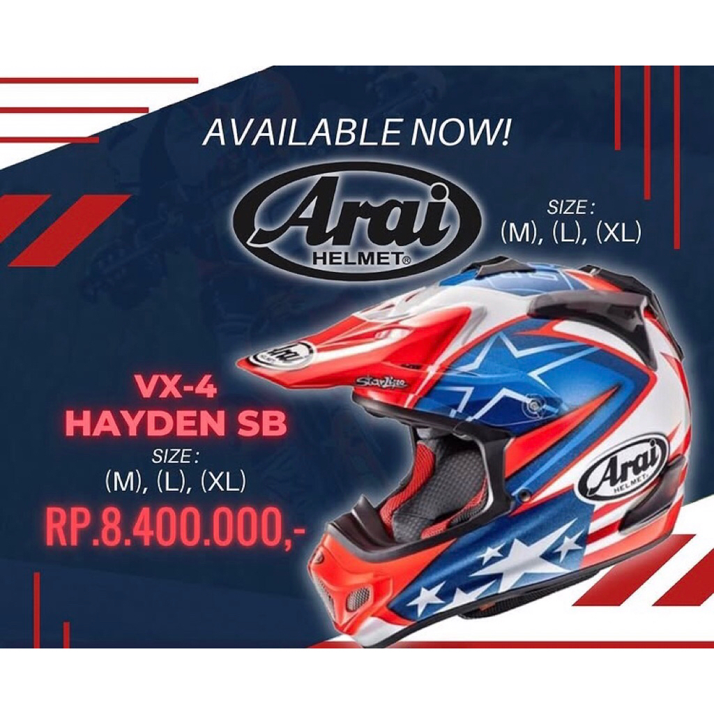 helm arai VX-4 hayden sb