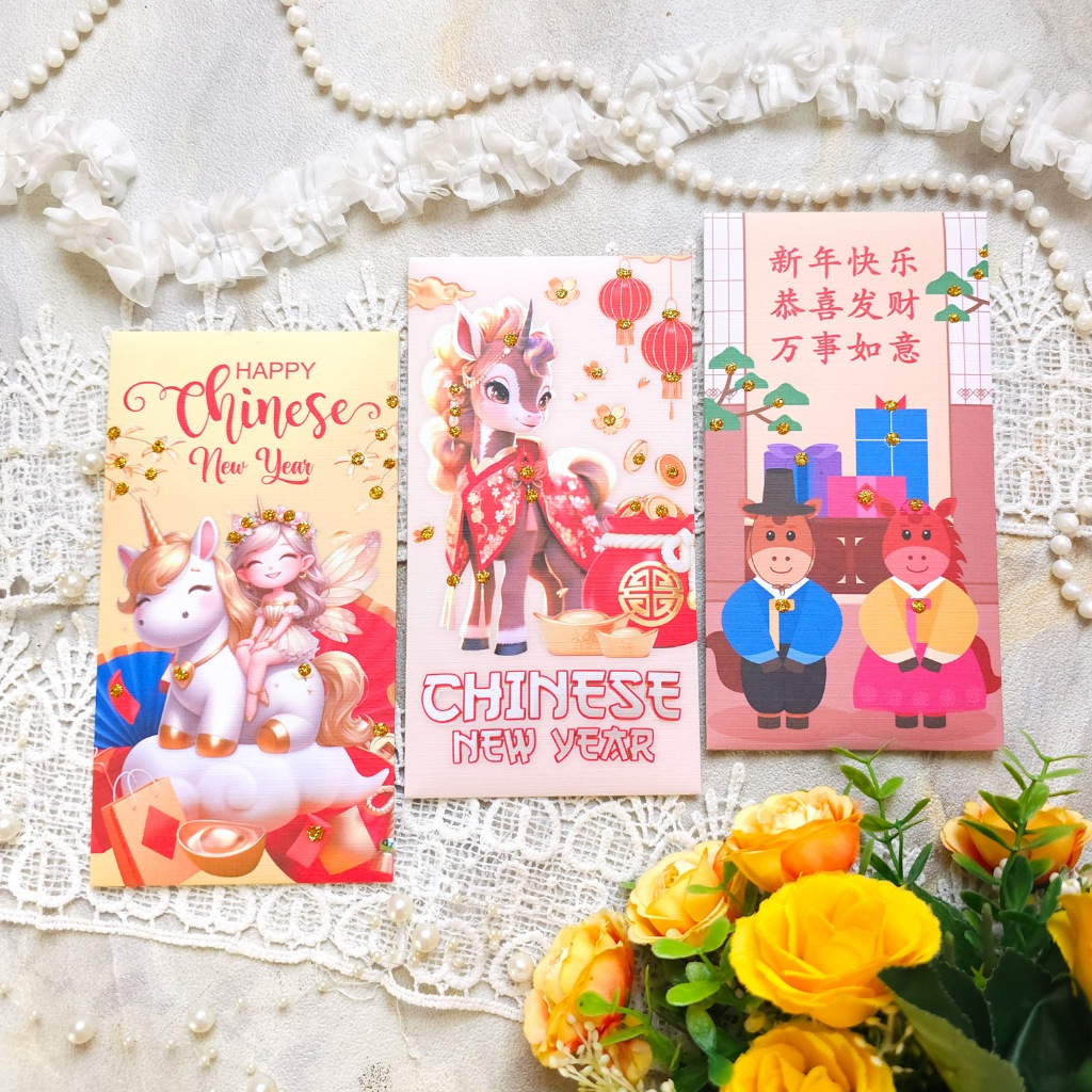 

ANGPAO READY STOK CHINESE NEW YEAR IMLEK SINCIA Horse kuda 2026 Hongpao Gong xi fa cai AMPLOP