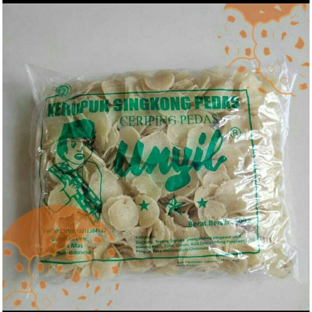 

Ceriping unyil pedas kemasan 250 gram / Kerupuk singkong / keripik singkong