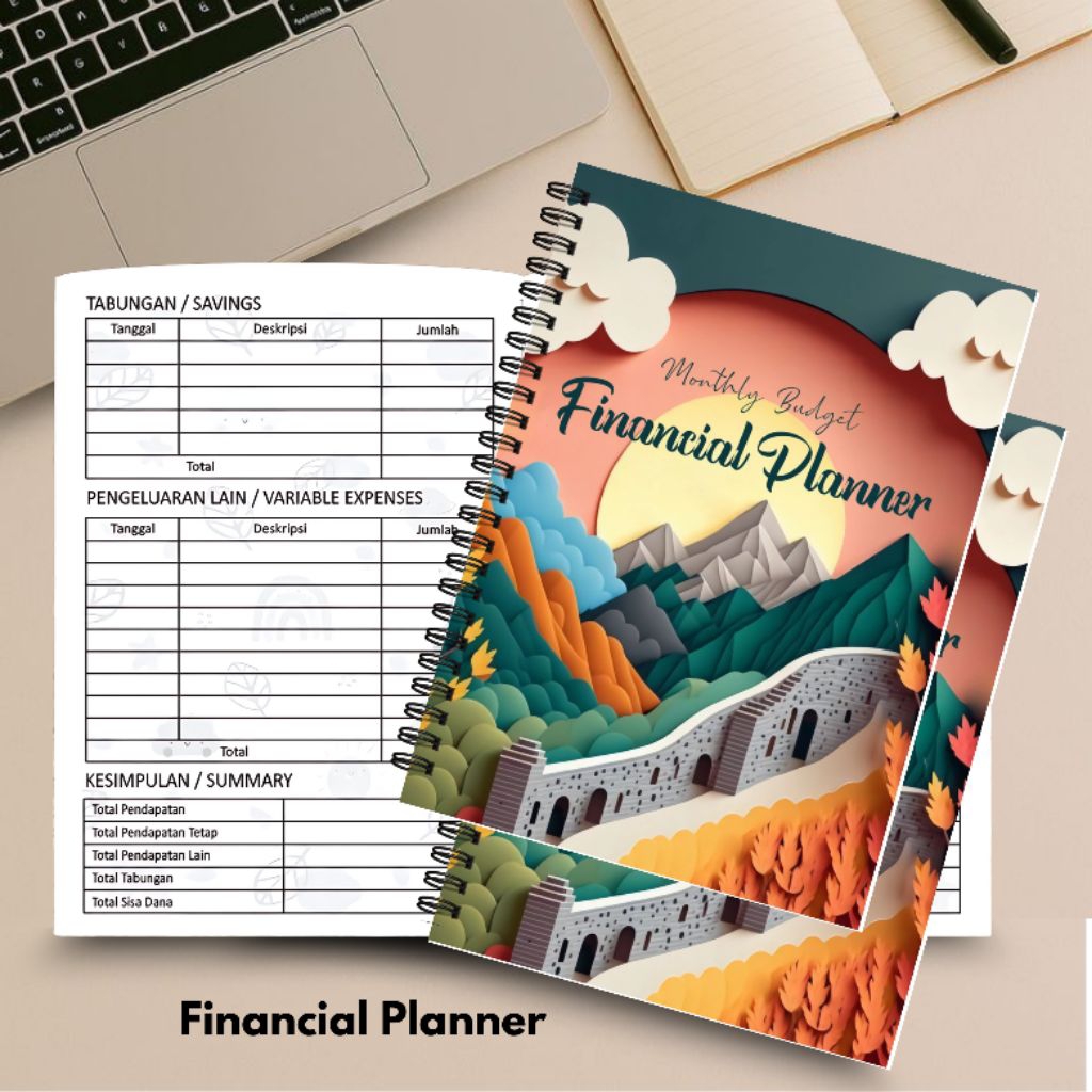

Buku Kas Harian Spiral/ Buku Finansial / Buku Ibadah / Buku Saving Tracker, Buku Weekly catatan